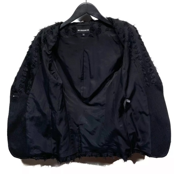 ANN DEMEULEMEESTER black polka dot blazer xs - Picture 5 of 8